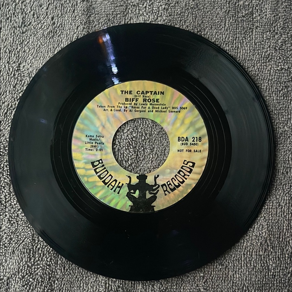 Vintage Vinyl Record 45 rpm The Captain by Biff Rose